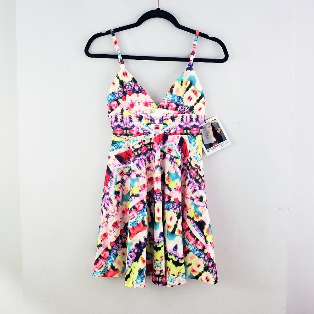 NWT • MINKPINK "Spring Wave" Fit & Flare Festival & Rave Dress - Picture 2 of 9
